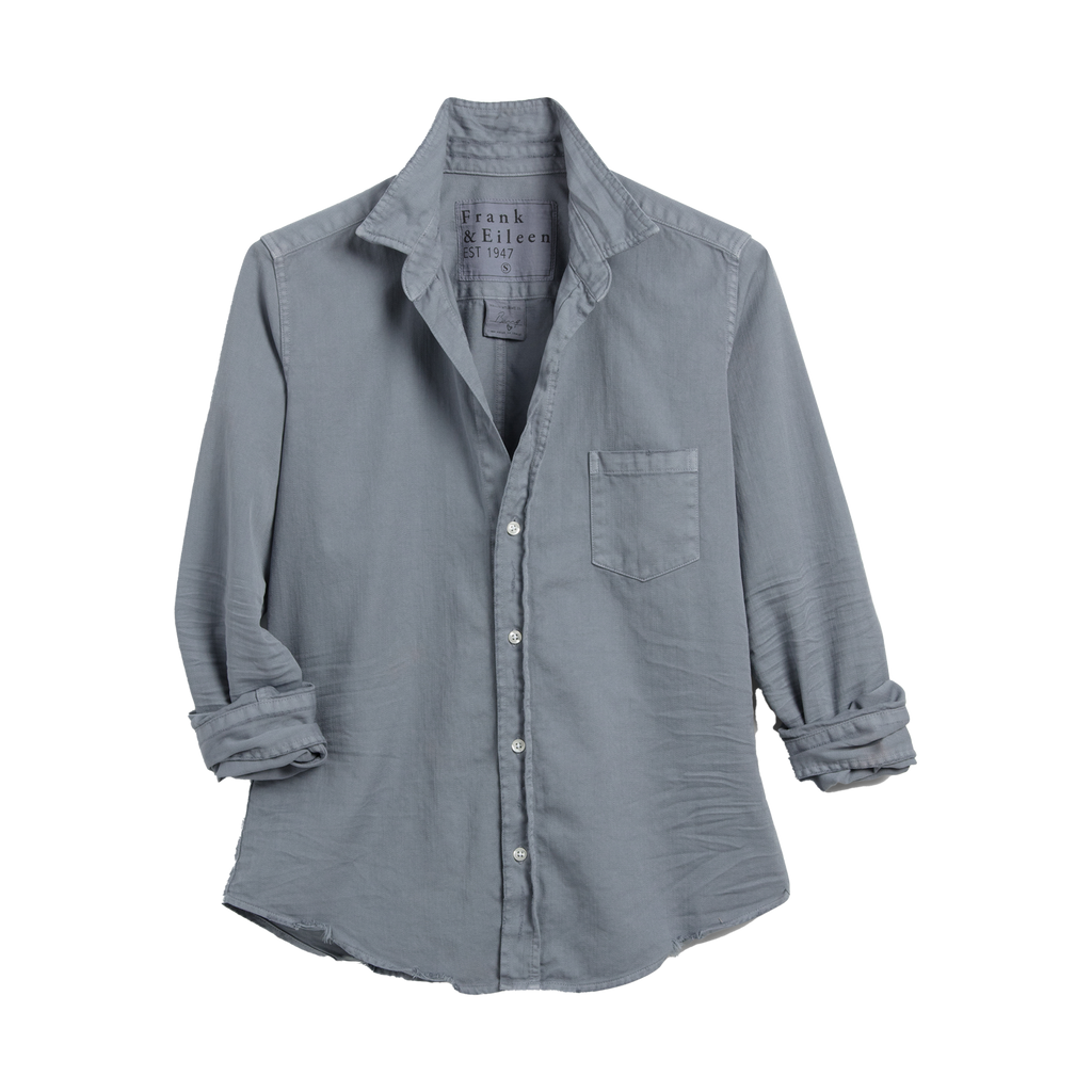 Barry Striped Button Up Top- Blue