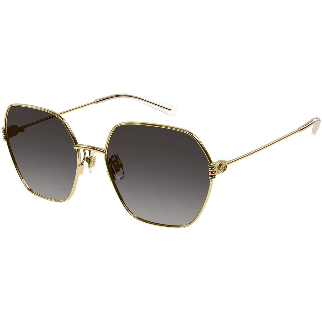 サングラス Gucci Sunglasses GG1285SA 001 Hexagonal Women's Asian Fit GG1285SA Asian Fit sunglasses Gold | SmartBuyGlasses US