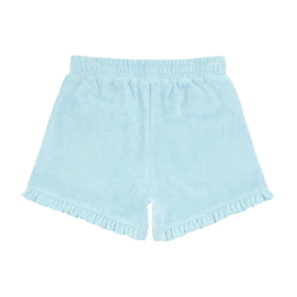 Girls Pacific Blue Ruffle Terry Shorts