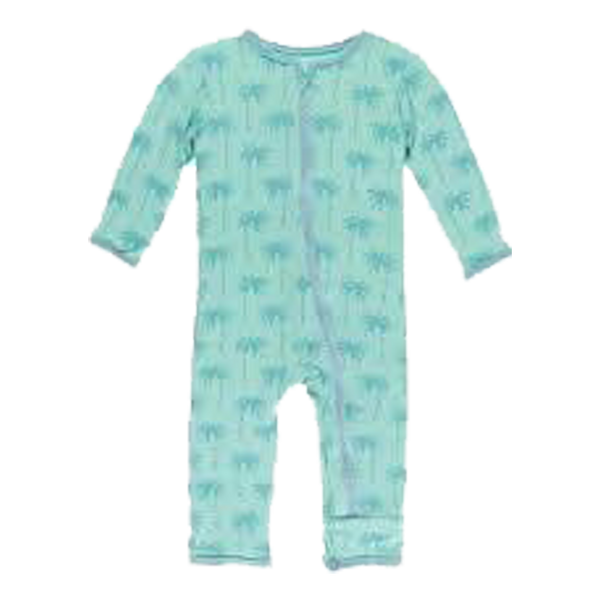 Print Coverall with Zipper