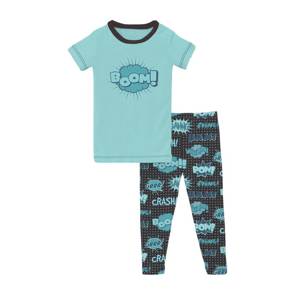Short Sleeve Graphic Tee Pajama Set