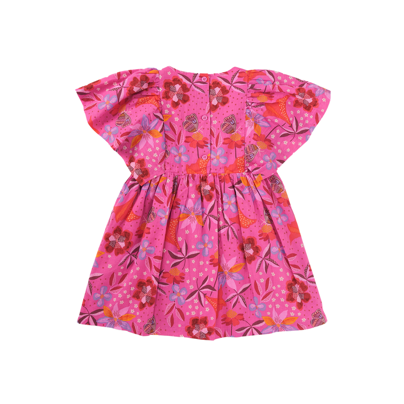 Butterfly Sleeve Twirl Dress