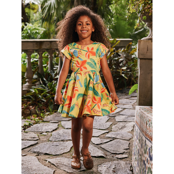 Button Back Skirted Dress