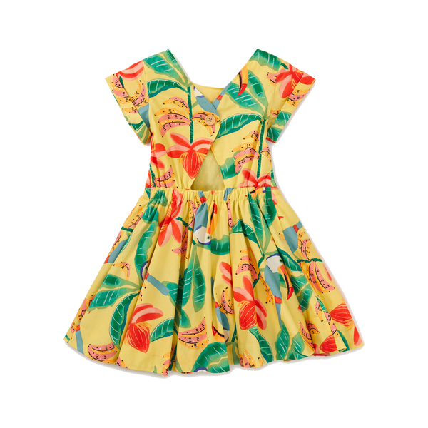 Button Back Skirted Dress