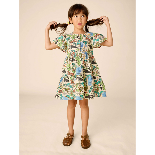 Tiered Woven Dress