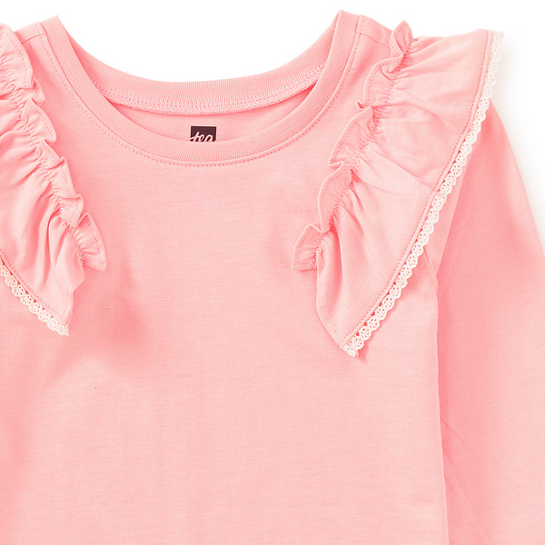 Long Sleeve Lace Trim Top