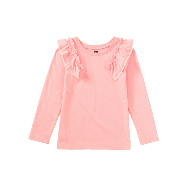 Long Sleeve Lace Trim Top