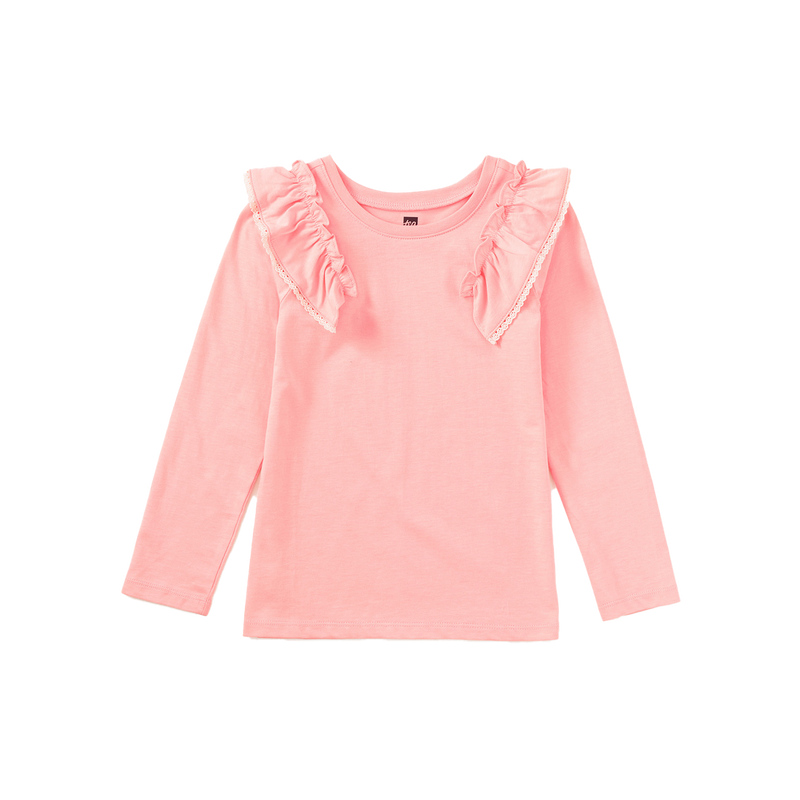 Long Sleeve Lace Trim Top