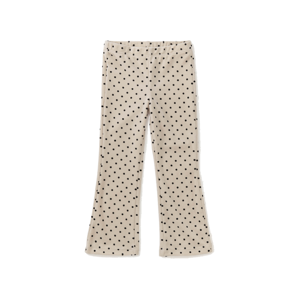 Polka Dot Velour Flare Pants