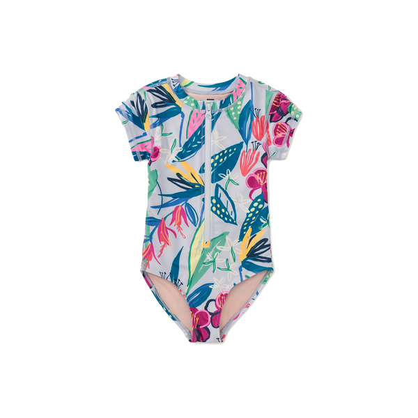 Rash Guard One-Piece Swimsuit