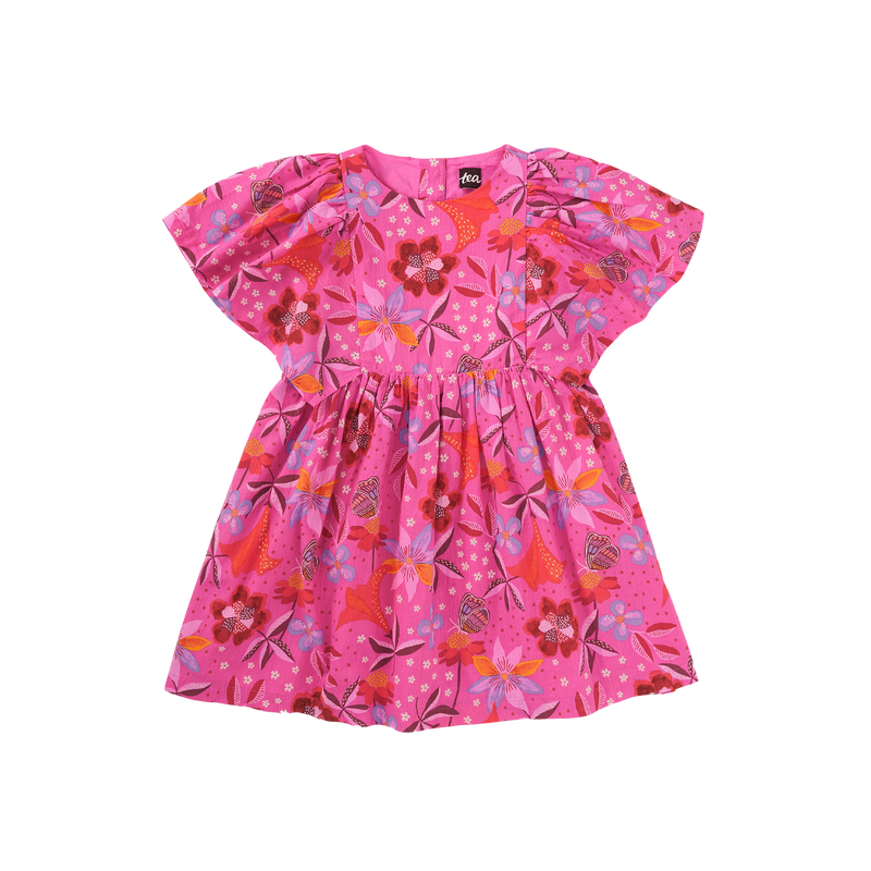 Butterfly Sleeve Twirl Dress