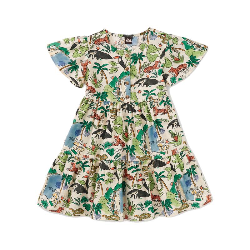 Tiered Woven Dress