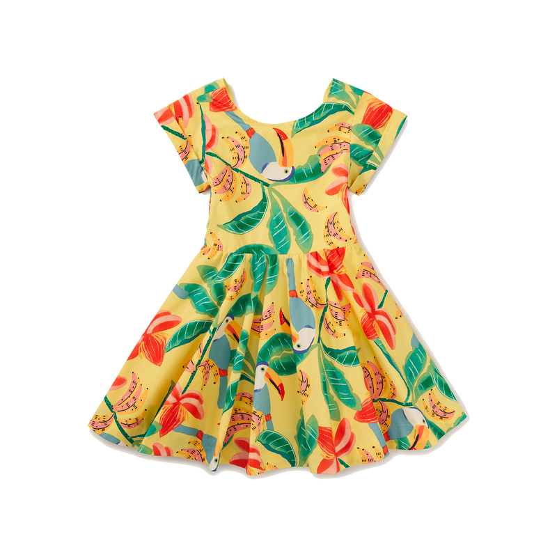 Button Back Skirted Dress