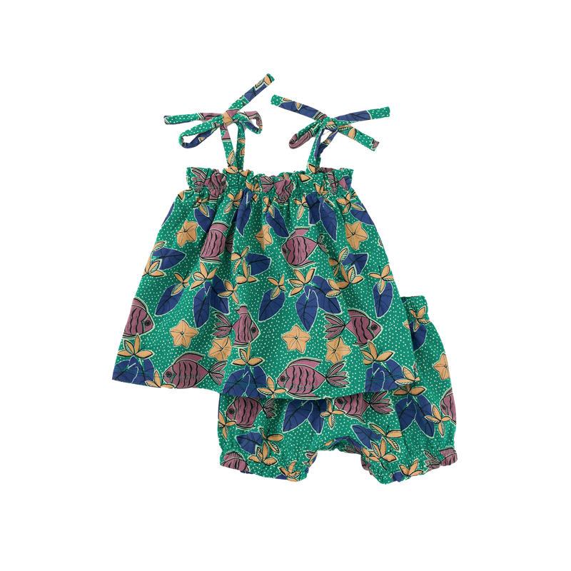 Tie Shoulder Baby Set