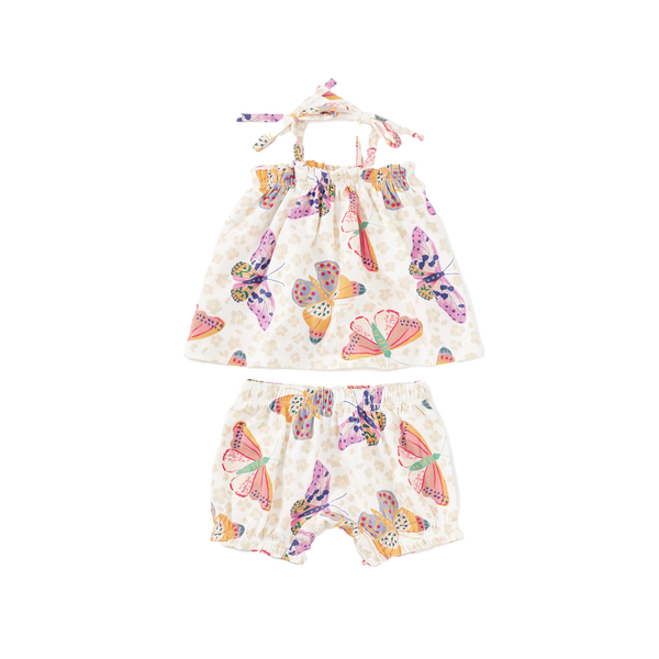Tie Shoulder Baby Set