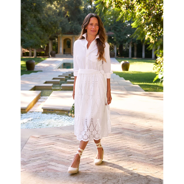 Grace Dres, Eyelet Midi Dress