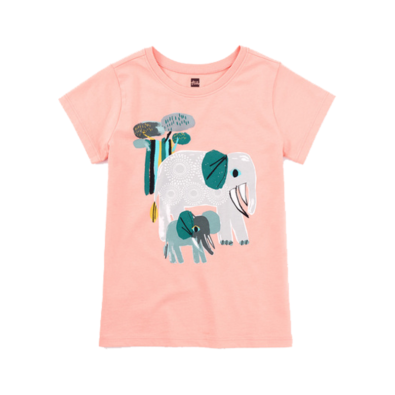 Batik Elephant Herd Graphic Tee