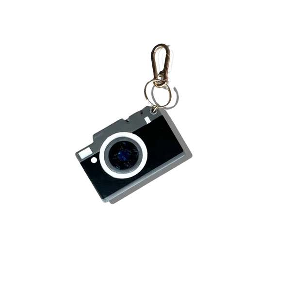 Hand-Painted Camera Bag Charm + Keychain | Eco-Friendly
