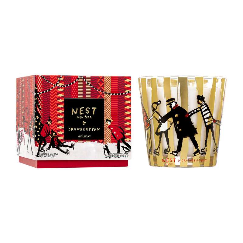 Holiday 3-Wick Candle x Drawbertson
