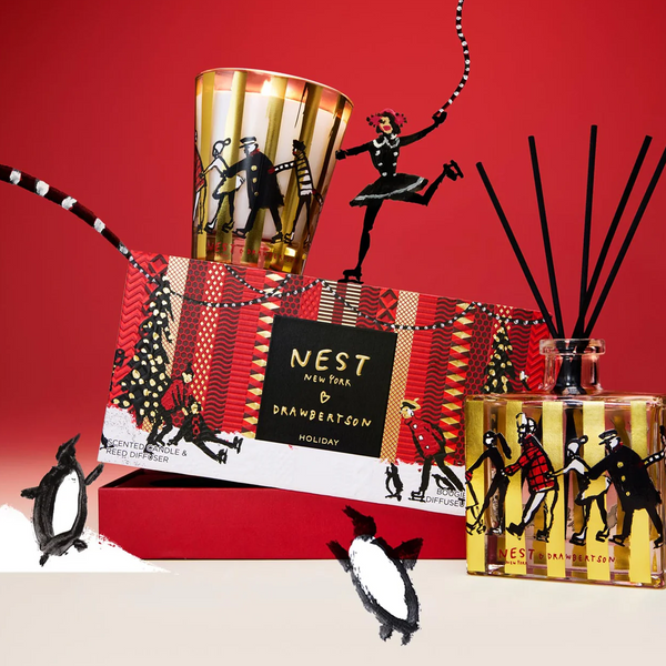 Holiday Classic Candle & Reed Diffuser Set x Drawbertson
