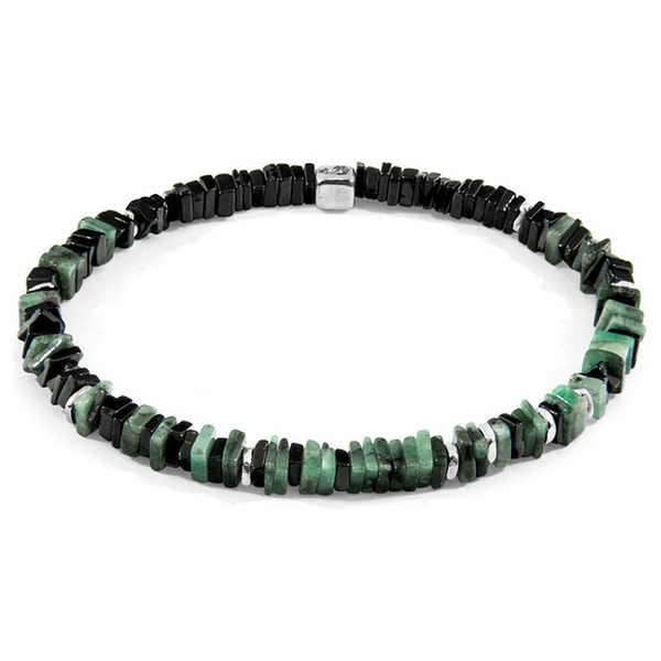 Green Emerald Innot Silver and Stone Bracelet