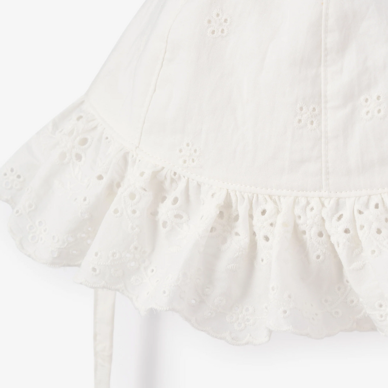 Eyelet Lace Ruffle Sunhat