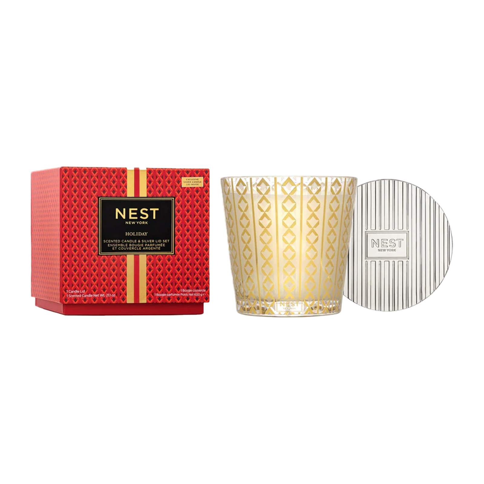 Holiday 3-Wick Candle with Silver Lid – The Gold Parrot