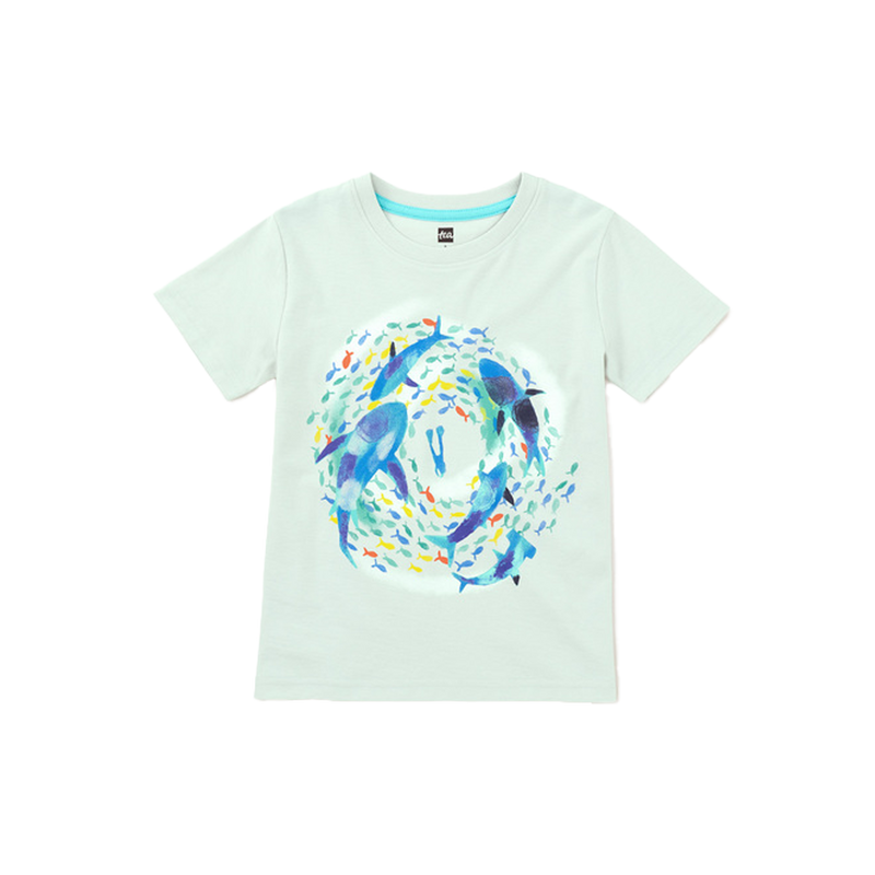 Sharks & Diver Graphic Tee