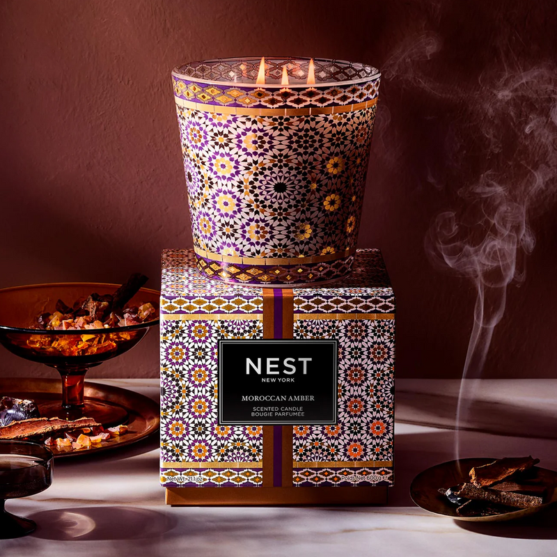 Moroccan Amber Decorative 3-Wick Candle
