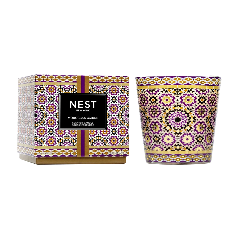 Moroccan Amber Decorative 3-Wick Candle