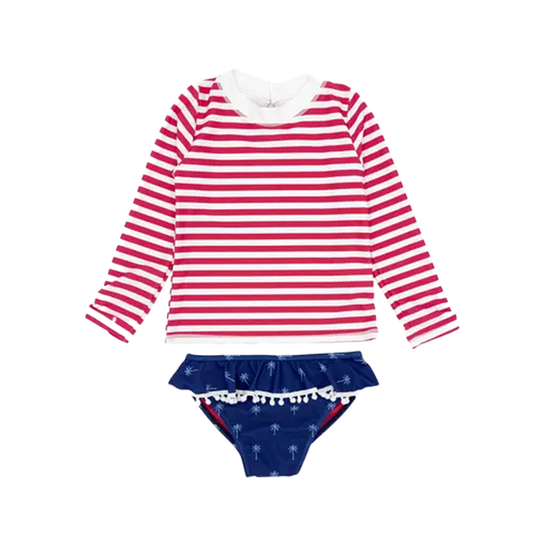 Sandy Toes Baby Long Sleeve Swim Set