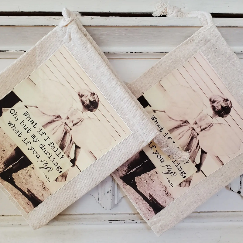 Draw String Canvas Gift Bag Pouch