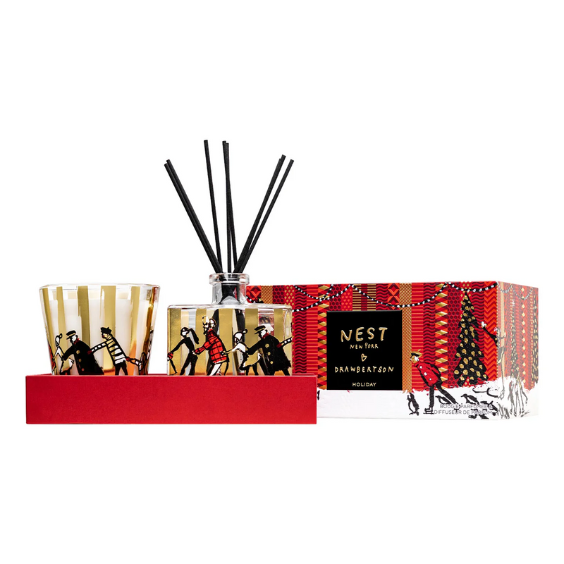 Holiday Classic Candle & Reed Diffuser Set x Drawbertson