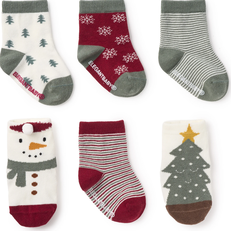 Christmas Cottage Socks In Gift Box - 6PK