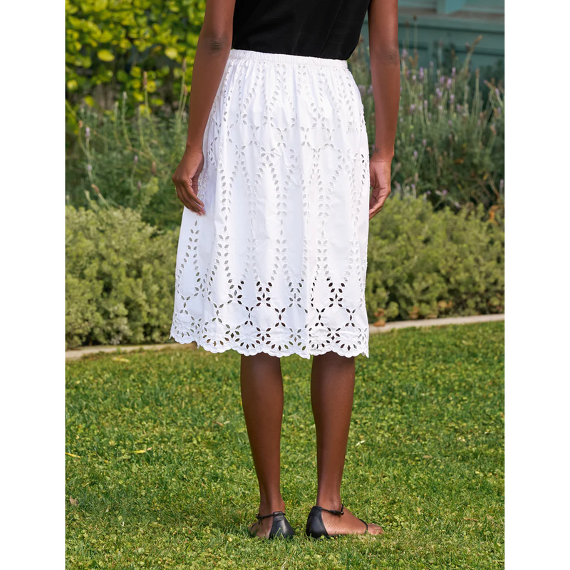Grace Skirt, Eyelet Midi Skirt