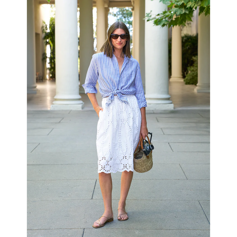 Grace Skirt, Eyelet Midi Skirt