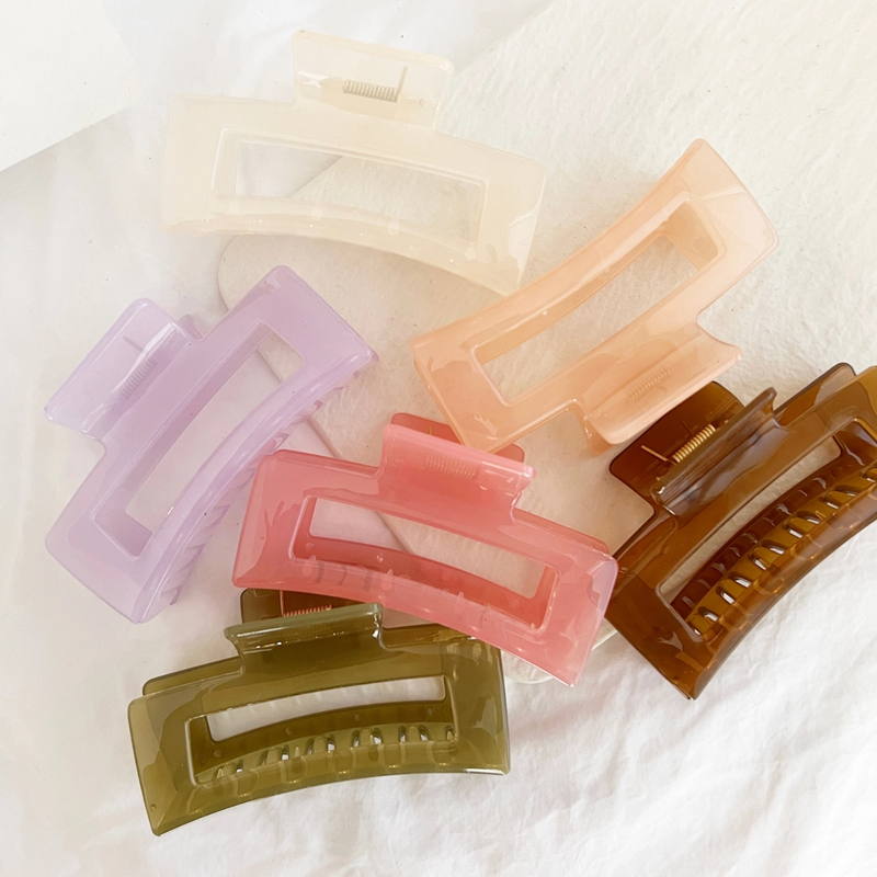 Jumbo 4-Inch Jelly Hair Clips