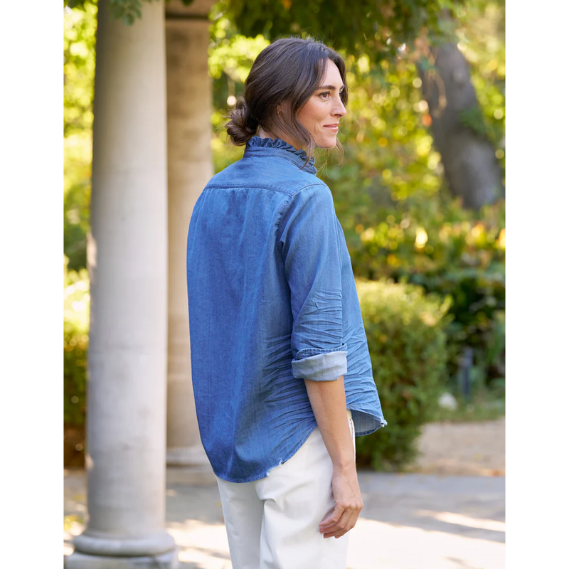 Eileen Ruffle, Ruffle Collar Button-Up Shirt