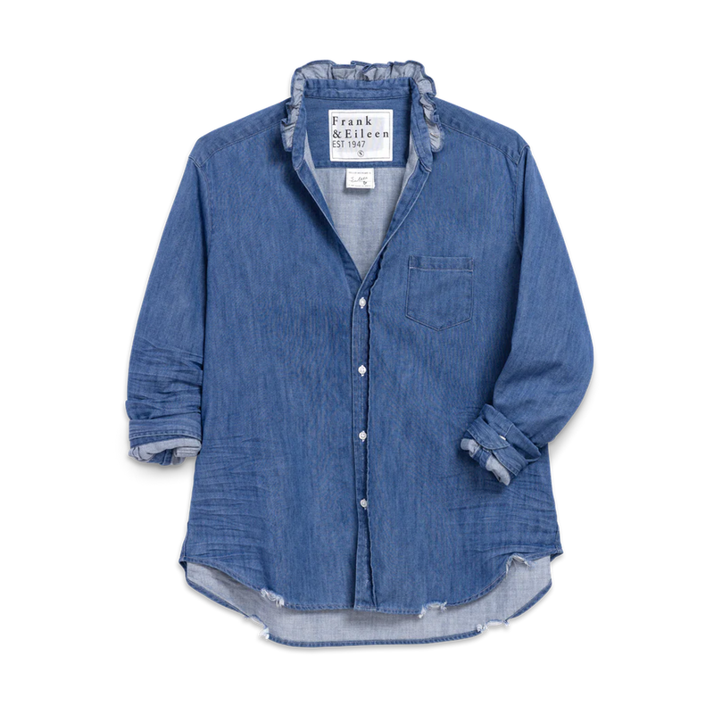 Eileen Ruffle, Ruffle Collar Button-Up Shirt