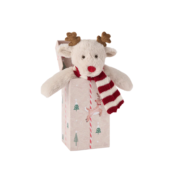 Reindeer Snuggler Plush Security Blanket w/ Gift Box