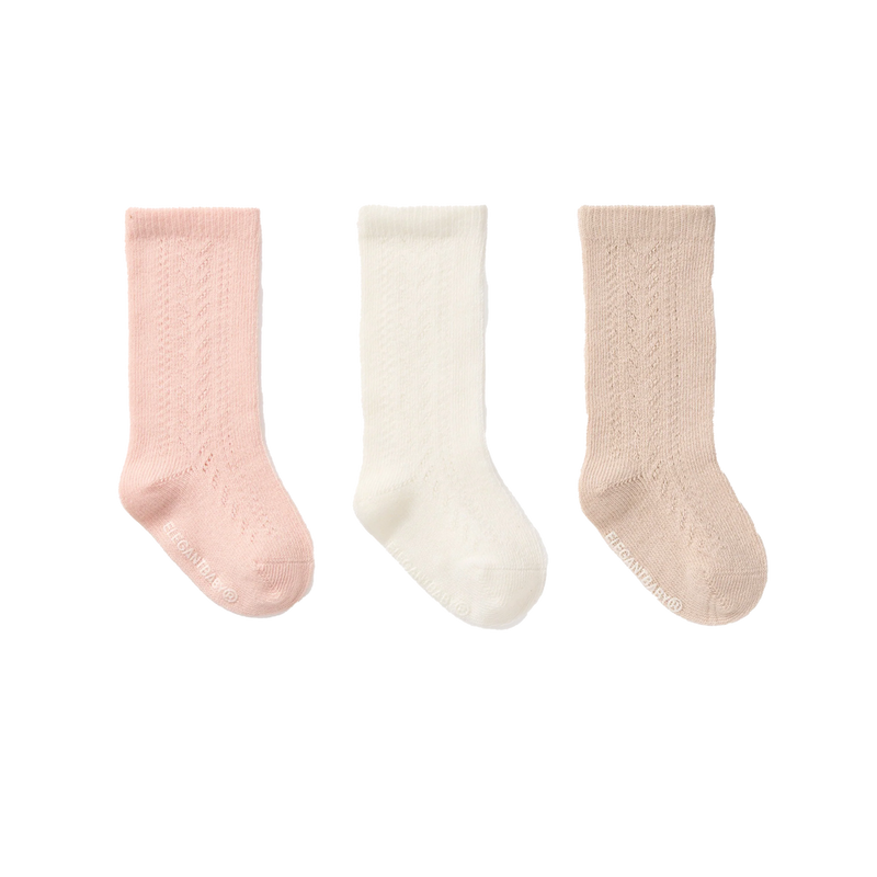 Pointelle Knee Socks - 3PK