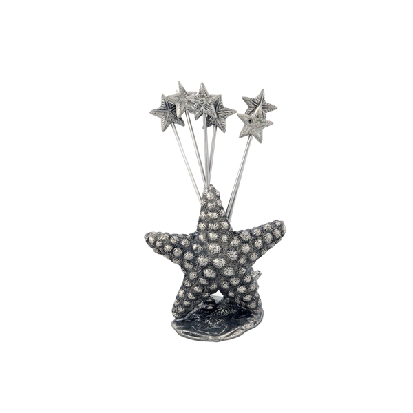 Star fish Pewter Cheese Pick Set