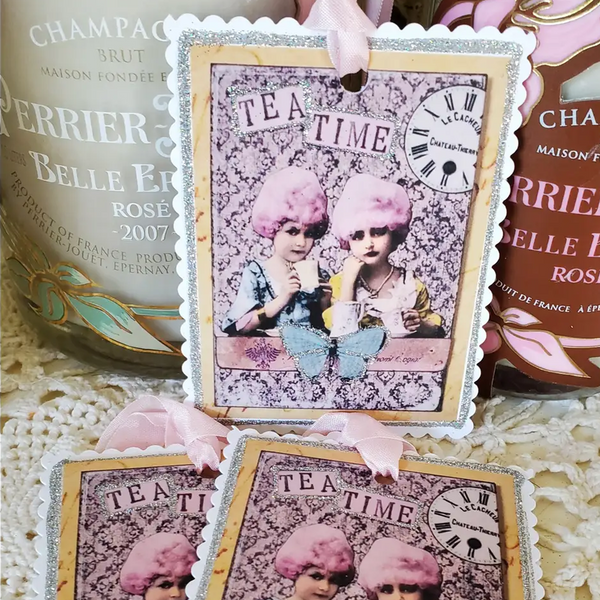 Gift Tag Tea Time Girlfriend