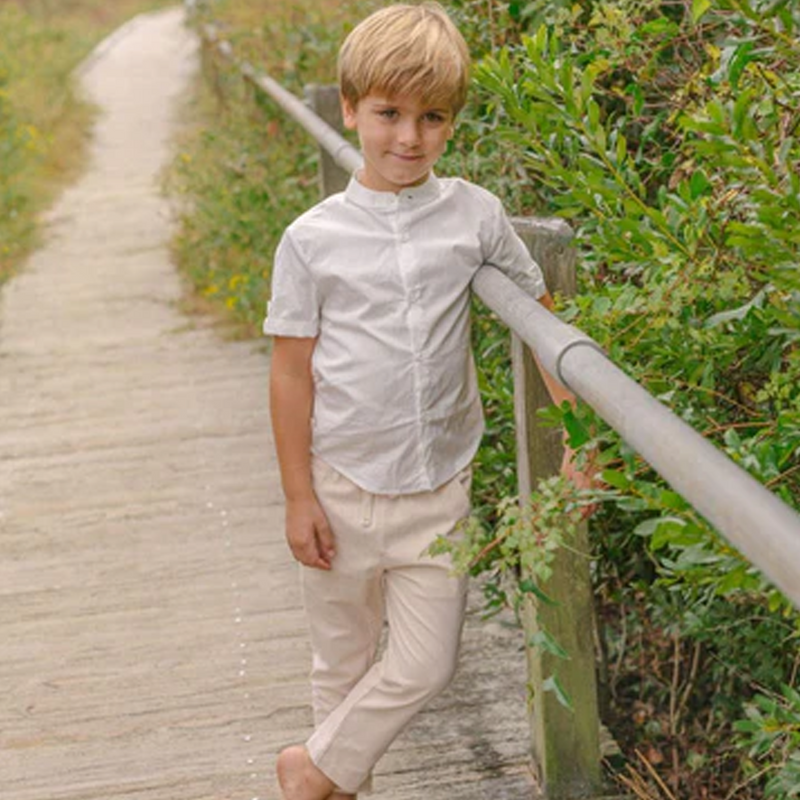 Boys Tan Twill Pants