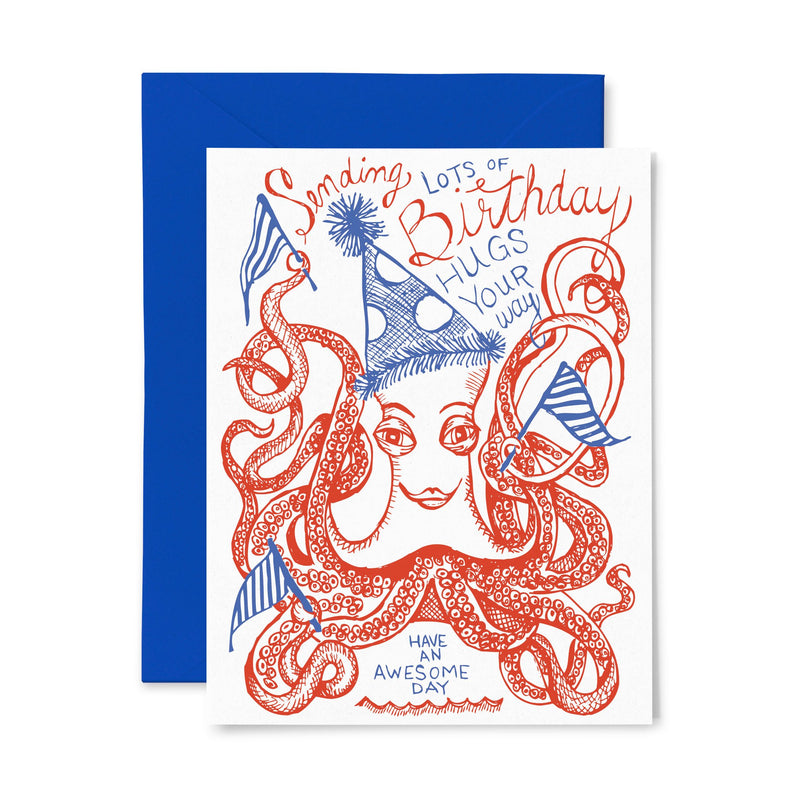 Octopus | Birthday | Letterpress Greeting Card