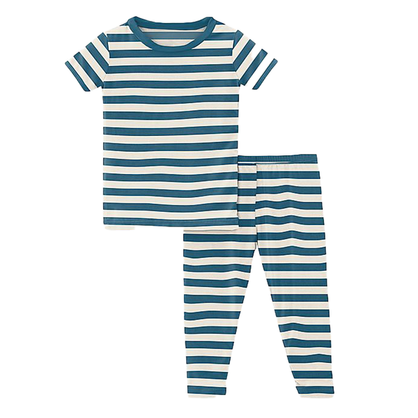 Short Sleeve Stripe Pajama Set