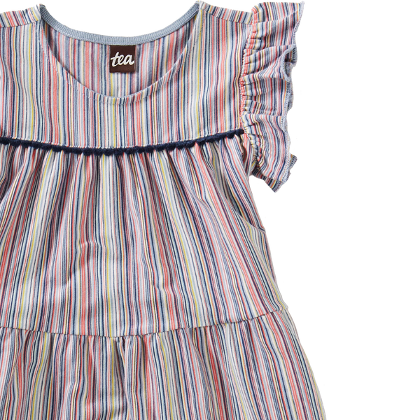 Tassel Trim Tiered Dress