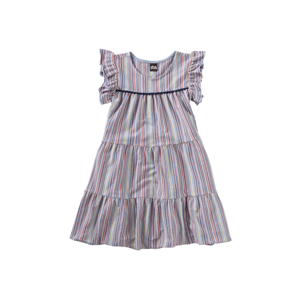 Tassel Trim Tiered Dress