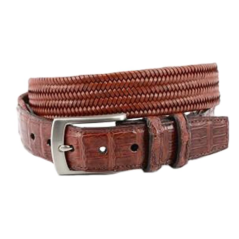 Italian Woven Stretch Leather Belt