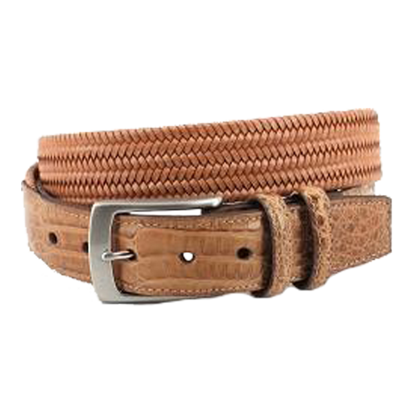 Italian Woven Stretch Leather Belt